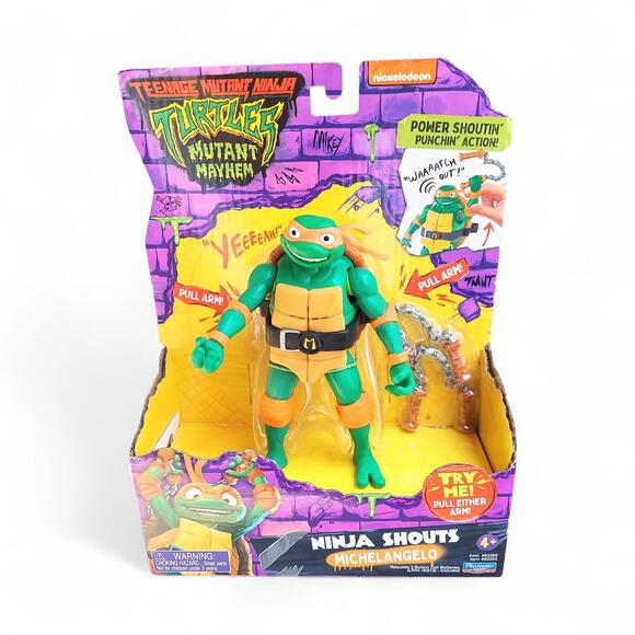 Teenage Mutant Ninja Turtles Mutant Mayhem Michelangelo Shouts Figure Action New - Picture 1 of 9